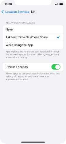 Press the required setting to turn the function on or off. Press the required setting to turn the function on or off.