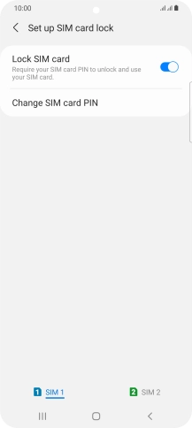 Press the required SIM.