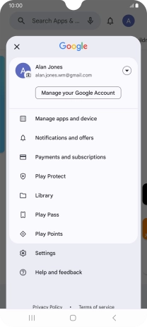 Press Manage apps and device.