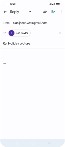 Press the text input field and key in the required text.