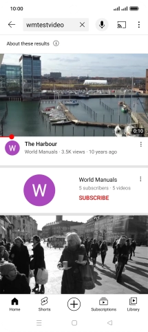 Press the required video clip.