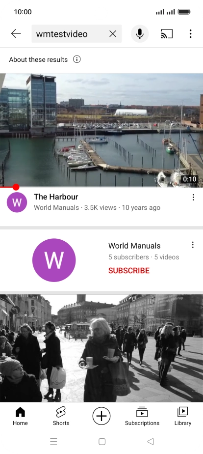Press the required video clip.