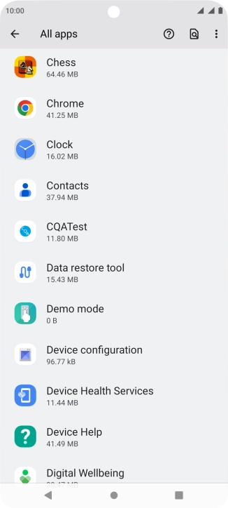 Press the required app.