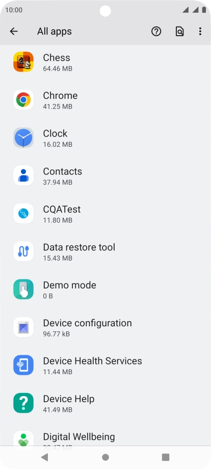 Press the required app.