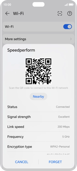 Place the QR code inside the camera frame on the other device to scan the code.