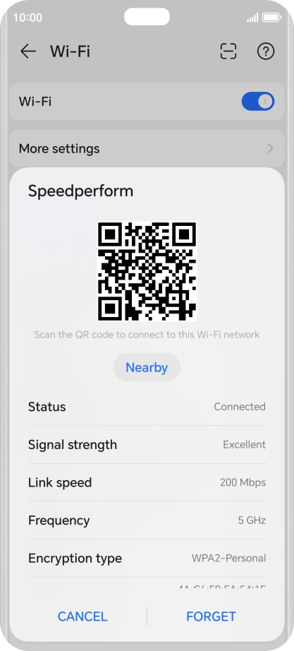 Place the QR code inside the camera frame on the other device to scan the code.