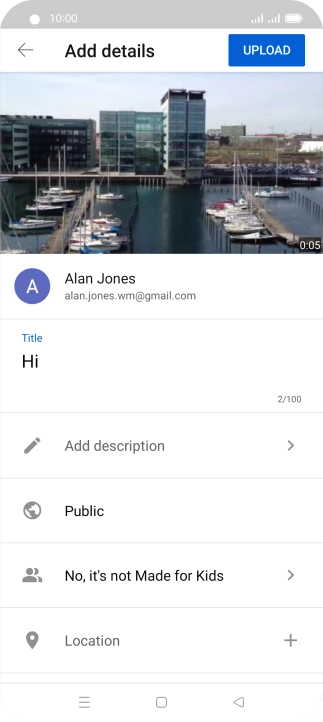 Key in the required text and press UPLOAD. Key in the required text and press UPLOAD.
