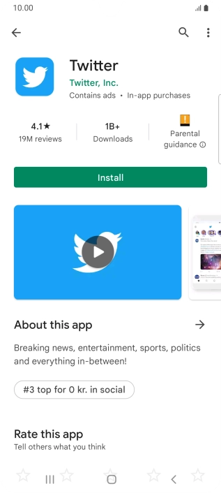 Press Install and follow the instructions on the screen to install the app.