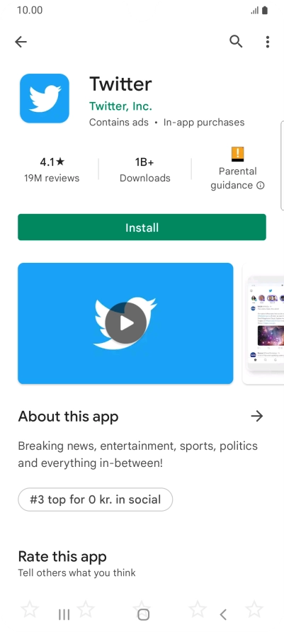 Press Install and follow the instructions on the screen to install the app.