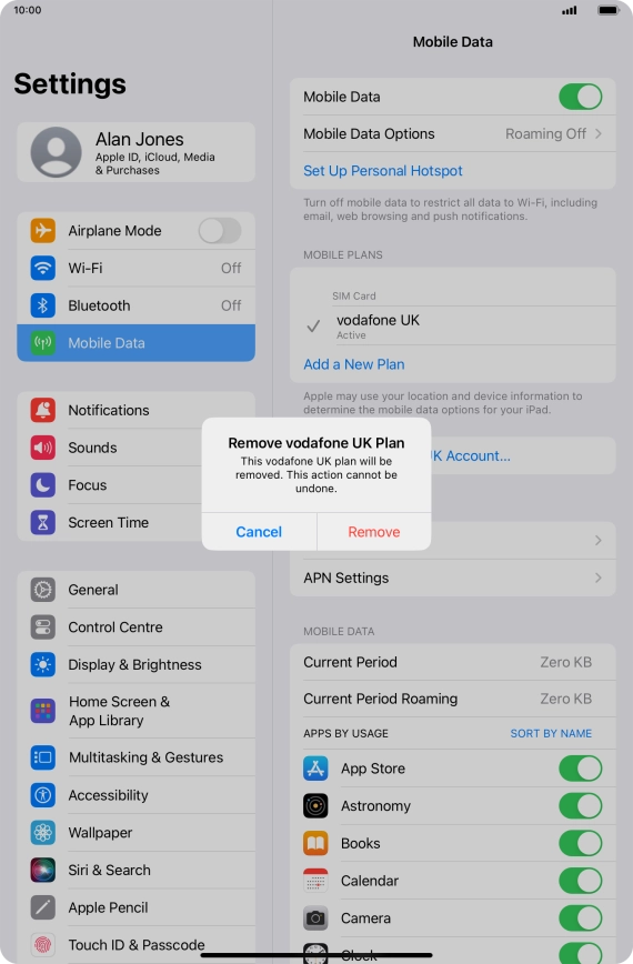 Press Remove. Press Remove.