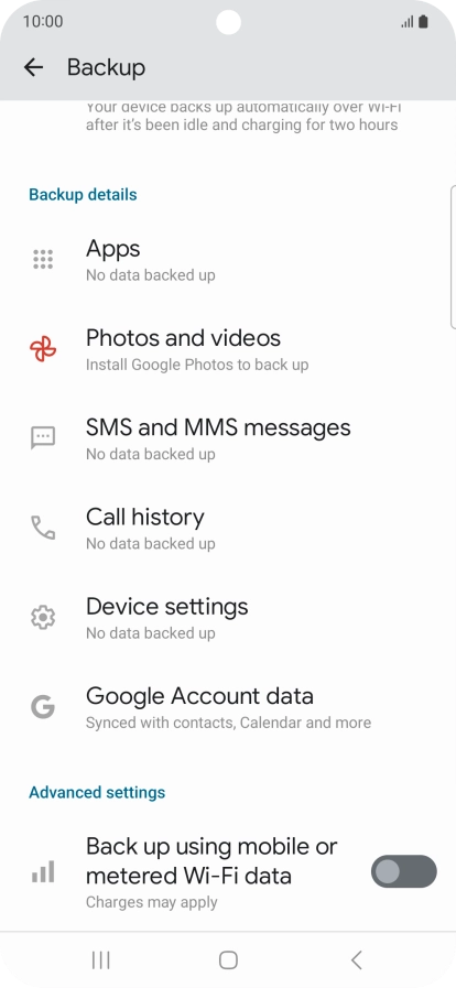 Press the indicator next to 