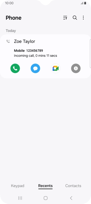 Press the info icon.