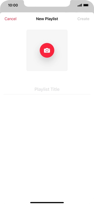 Press the text input field and key in a name for the playlist.