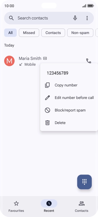 Press Block/report spam.