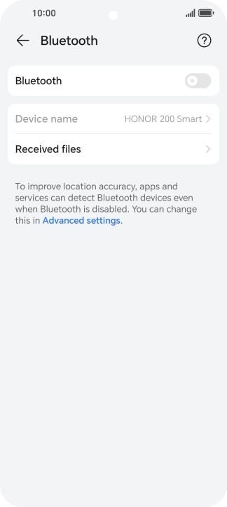Press the indicator next to 
