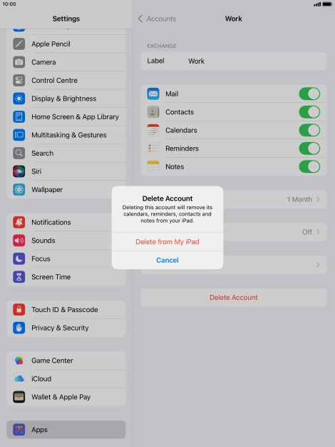 Press Delete from My iPad. Press Delete from My iPad.