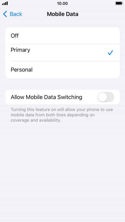 Press the required price plan.