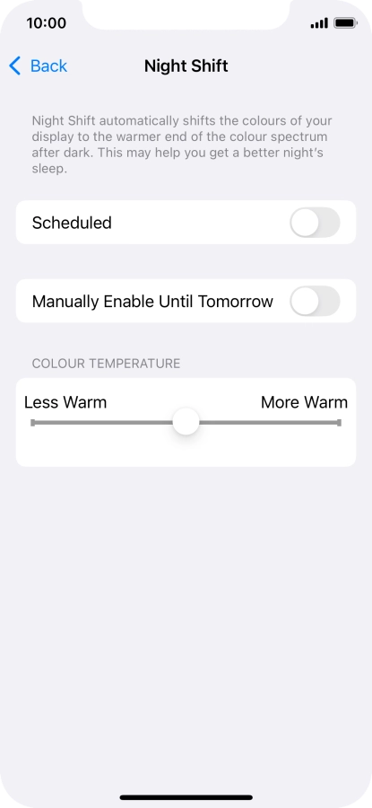 Press the indicator next to 