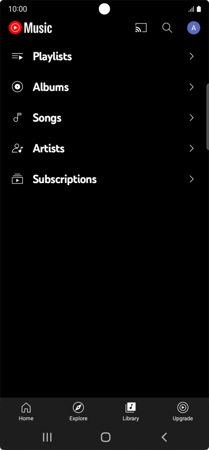 Press the required category and go to the required audio file.