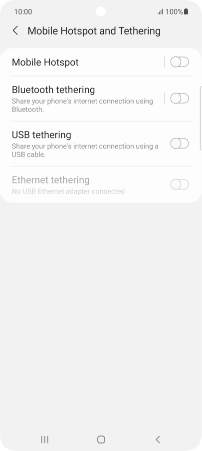 Press Mobile Hotspot.