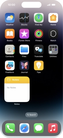 If you're using a Widget Stack: slide up or down on the stack to select the required widget.