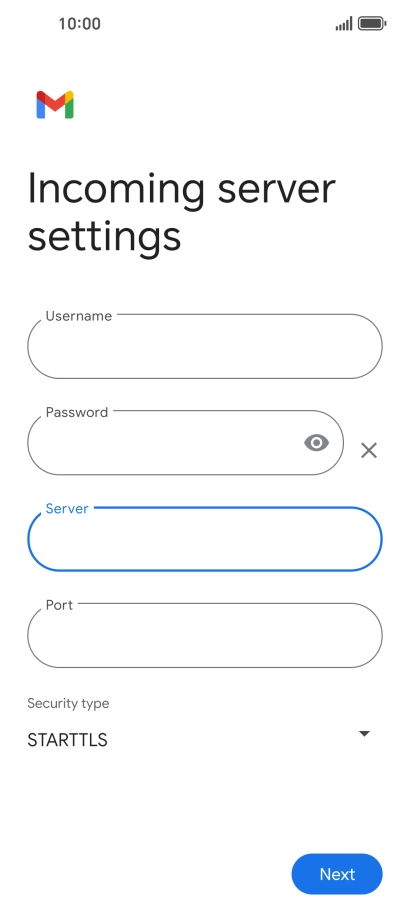 Press the field below 