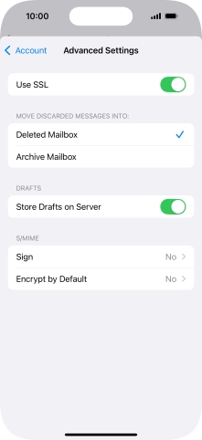Press the indicator next to 