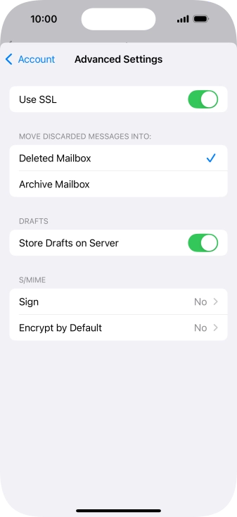 Press the indicator next to 