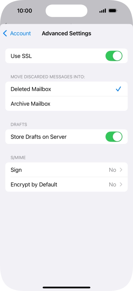 Press the indicator next to 