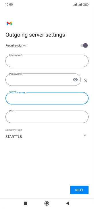 Press the field below 