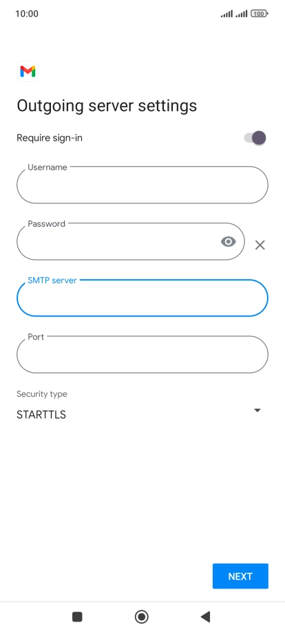 Press the field below 
