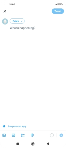 Press the text input field.