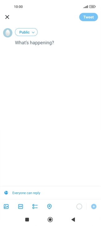 Press the text input field.