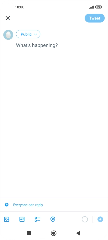 Press the text input field.