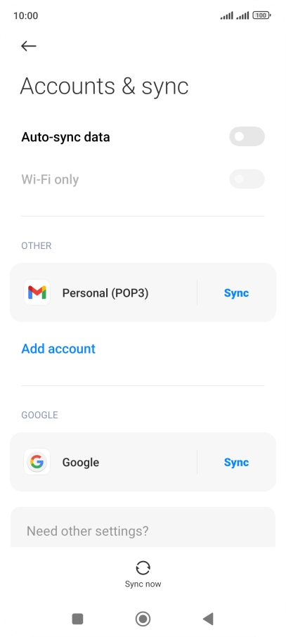 Press the indicator next to 