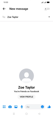 Press the text input field.