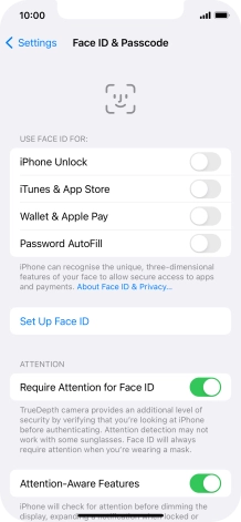 Press Set Up Face ID.
