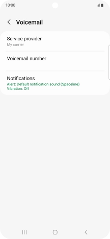 Press Voicemail number.