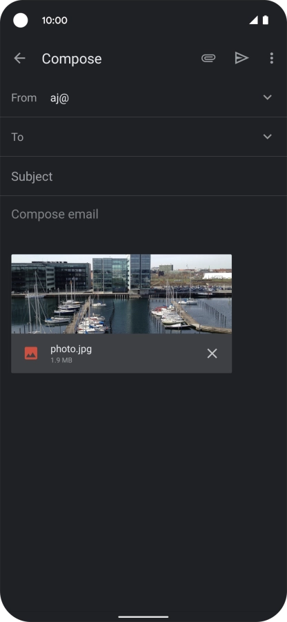 Press To and key in the first letters of the recipient's name.