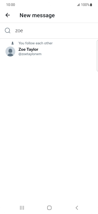 Key in the first letters of the recipient's name and press the required contact.