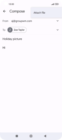 Press Attach file and go to the required folder. Press Attach file and go to the required folder.
