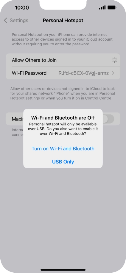 If Wi-Fi is turned off, press Turn on Wi-Fi and Bluetooth.