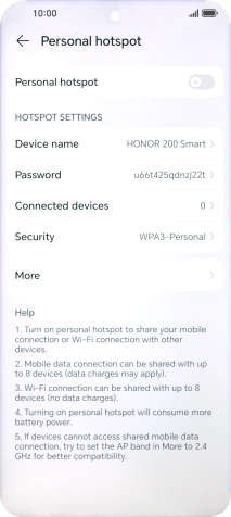 Press Password and key in the required password.
