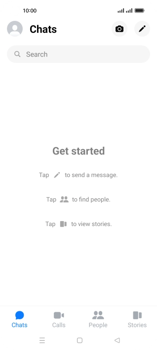 Press the new message icon.