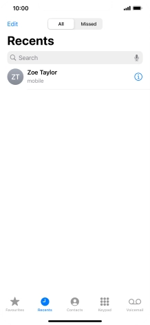 Press the information icon next to the required phone number.