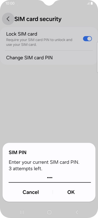 Key in your current PIN and press OK.