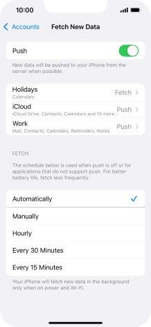 Press the indicator next to 