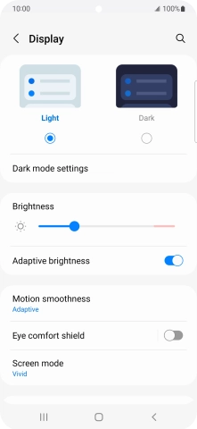 Press the indicator next to 