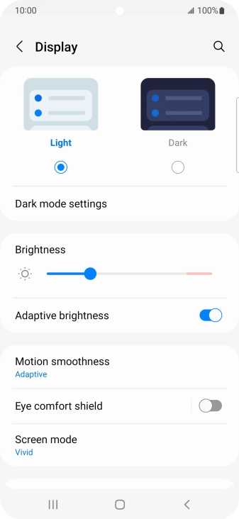Press the indicator next to 