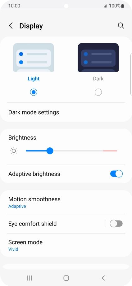 Press the indicator next to 